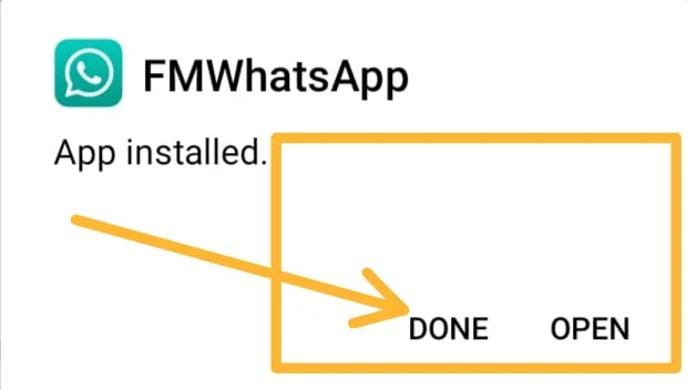 FM WhatsApp successfully installed on Android phone