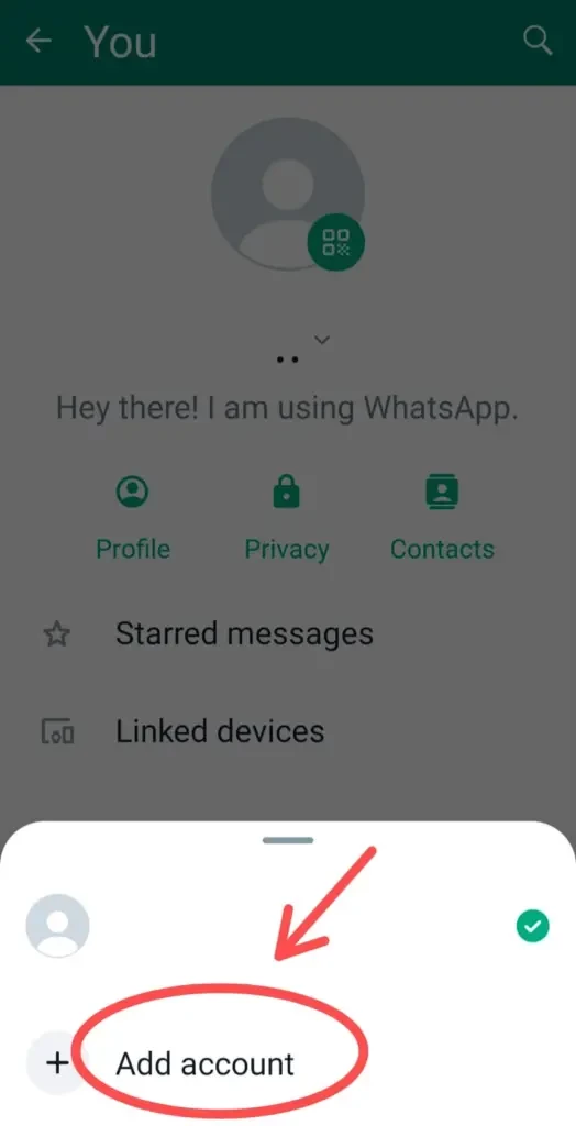 FM WhatsApp add account option